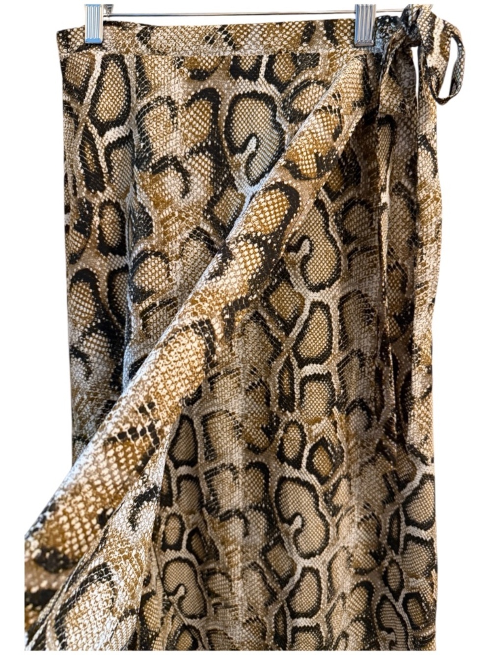 Como Vintage Snakeskin Wrap Midi Skirt, Small - Picture 3 of 4